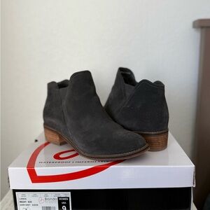 Blondo Dark Gray Suede Ankle Boots - Lanka